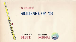 🎹 G Fauré  Sicilienne Op 78 Piano Accompaniment Playback for Flute🎹 [upl. by Lekcim801]