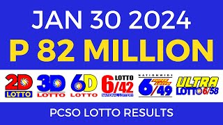 Lotto Result January 30 2024 9pm PCSO [upl. by Cranston714]