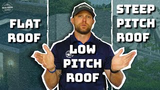 Flat Roof vs Low Pitch Roof vs Steep Pitch Roof [upl. by Guidotti]