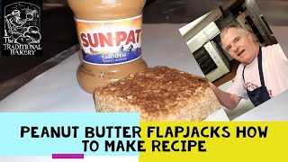 Peanut Butter Flapjacks how to Recipe Demonstration at Bakery [upl. by Ociram]