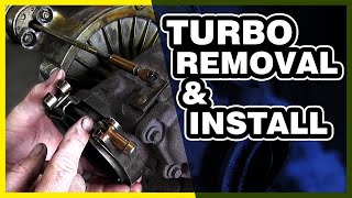 73 Powerstroke Turbo Removal and ReInstall [upl. by Aneelas]