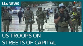 US military deploys across Washington amid protests  ITV News [upl. by Carmen]