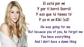 Shakira  Loca Spanish Version ft El Cata Lyrics English and Spanish  Translation amp Meaning [upl. by Lehteb]