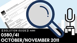 058041 OctoberNovember 2011 Marking Scheme MS Audio Voiceover [upl. by Bibbye]