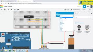 Stepper motor simulation in TinkerCAD [upl. by Neelhtakyram]