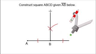 Constructing a square  Geometry [upl. by Sivel295]