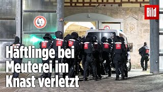 Gefängnismeuterei Polizei stürmt Knast in Thüringen  JVA Untermaßfeld [upl. by Eniotna]