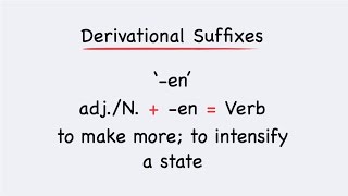 English Vocabulary Derivational Suffix en [upl. by Aicela]