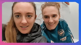 VLOG  Gym sessions match day amp Viv rocking the guitar 🎸⚽  Lisa Evans amp Vivianne Miedema [upl. by Ozen]